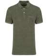 NS227 Native Spirit Terry Towel Polo Shirt organic khaki colour image